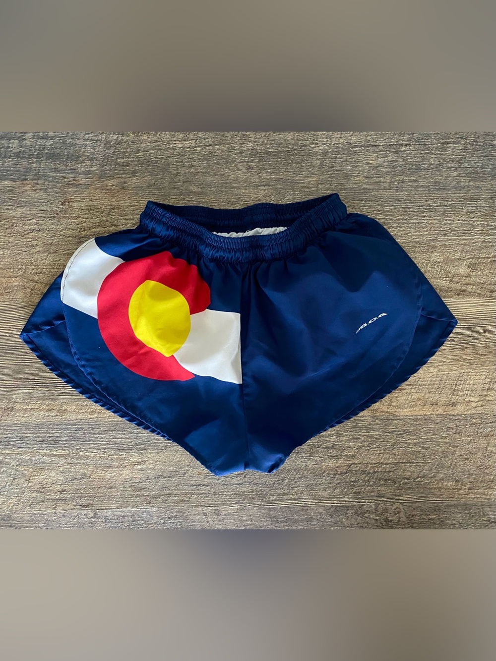 Navy Colorado Flag Athletic Running Shorts